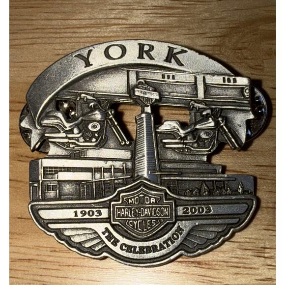 Harley-Davidson Other - Harley 100th Factory Pin 2003 HD Motorcycle Collectible Old Vest Hat Badge